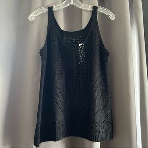 Paperm🌙🌙n Crochet 🧶 Knit Tank, Black size L